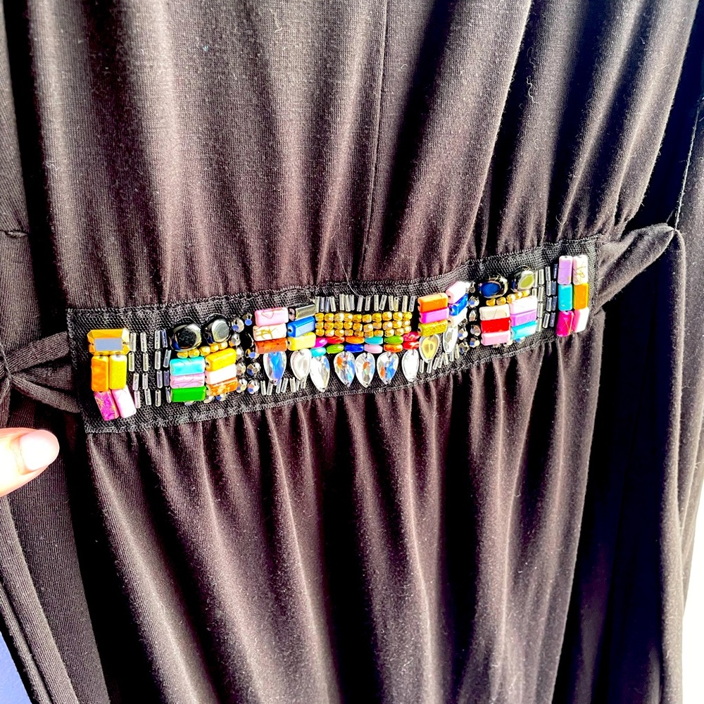 Plus sized fun black maxi dress. 3X